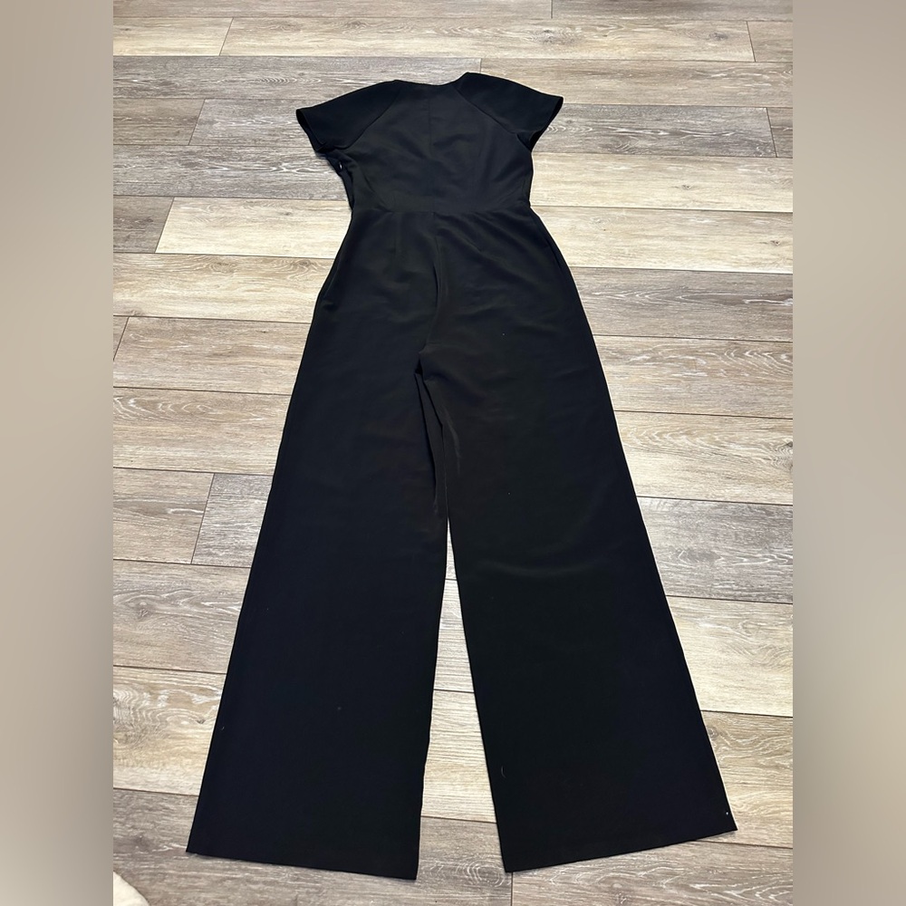 Halston Wide Leg Black Jumpsuit